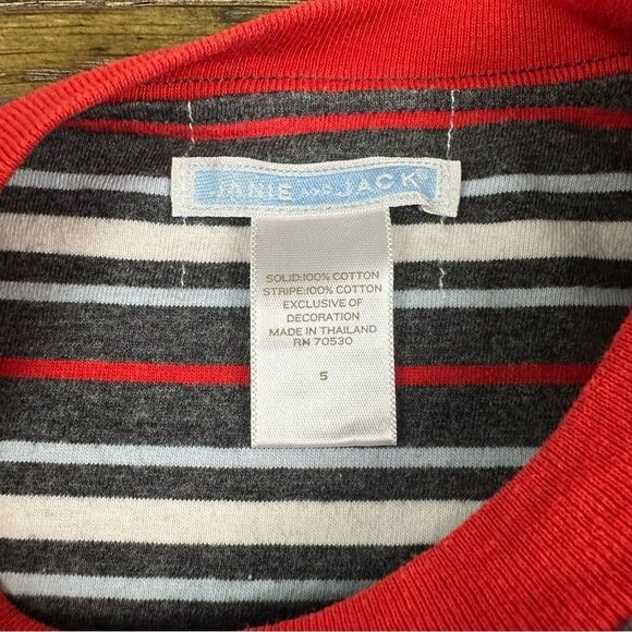 Janie and Jack Red Boys Fire Truck Reversible Tee - Picture 3 of 7